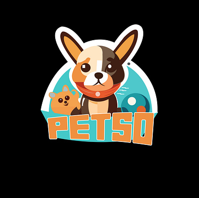 PETSO Pet Shop Company Logo Design app branding cat logo design dog logo esports logo gaming logo graphic design illustration initial letter logo logo mascot logo pet logo pet shop logo ui