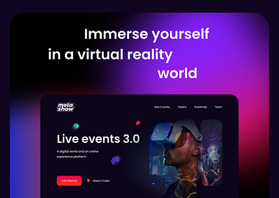 Landing Page for Meta Show design graphic design illustration ui