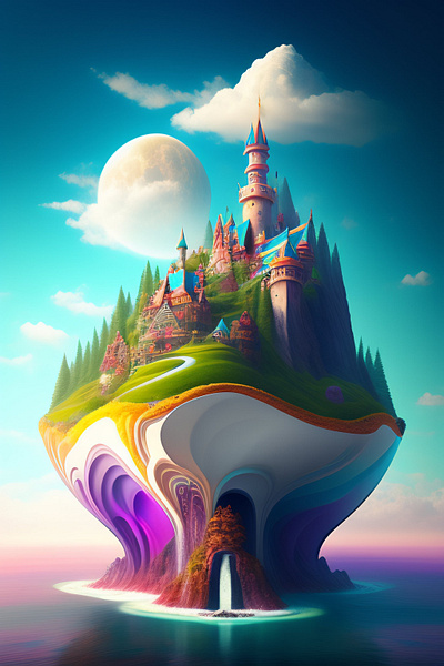 Fantasy Castle design illustration