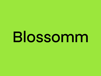 Blossomm black clean design font graphic design green illustration logo logo design logo type minimal typography ui user experience web agency white