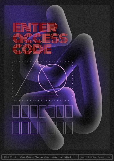 Trying out Fons Mans' "Access Code" poster tutorial.