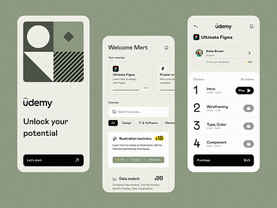 Learn Anywhere: Mobile Course App communityoflearners courseapp design education expertinstructors graphic design learningonthego minimal mobileapp onlinecourses onlinelearning selfimprovement skillbuilding ui uiux