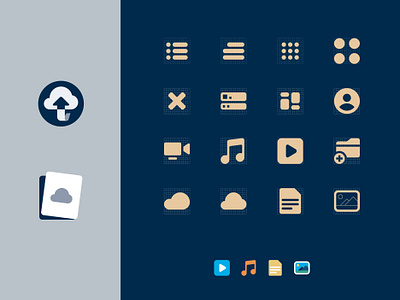 Icon design for Cloud storage service app app branding design icon ui ux vector