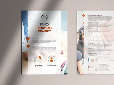 First Aid Course Leaflet advertisement course healthcare hospital leaflet