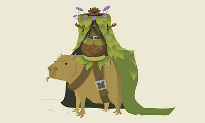 Fantasy Characters Illustration: Otterfolk capybara cartoon character design dnd fantasy art fantasy character fantasy illustration illustration otter otterfolk vector