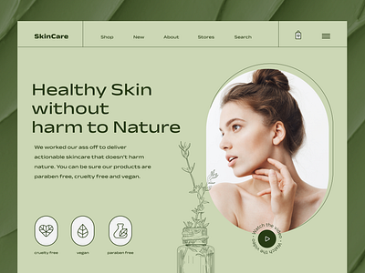 Skincare website creme cruelty free green webite natural colors pastel website skincare skincare website vegan vegan skincare webdesign website green website ui