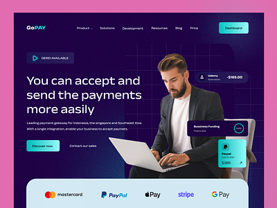 Payment platform fintech financial financial app financial landing page financial saas fintech fintech website payment gateway saas web design web design inspiration website financial