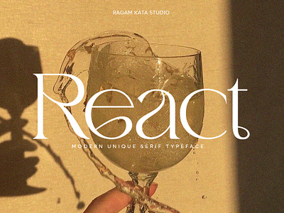 React - Modern Unique Serif Typeface beauty branding display elegant fashion luxury serif unique