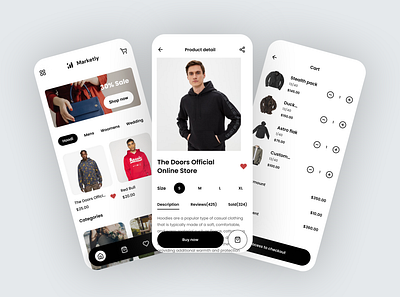 E-commerce app android app design minimalistic application black and white ui ecomm app ecommerce fashion store ios minimal app minimalistic ui mobile