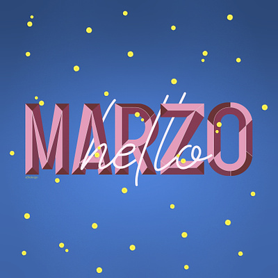 Marzo design illustration typography