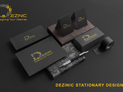 Dezinic Stationery Design 3d adobe animation branding design graphic design icon illustration logo motion graphics photoshop stationary typography ui ux vector