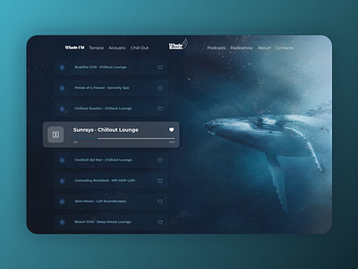 Whale FM - web application app design designer mobile ui ux