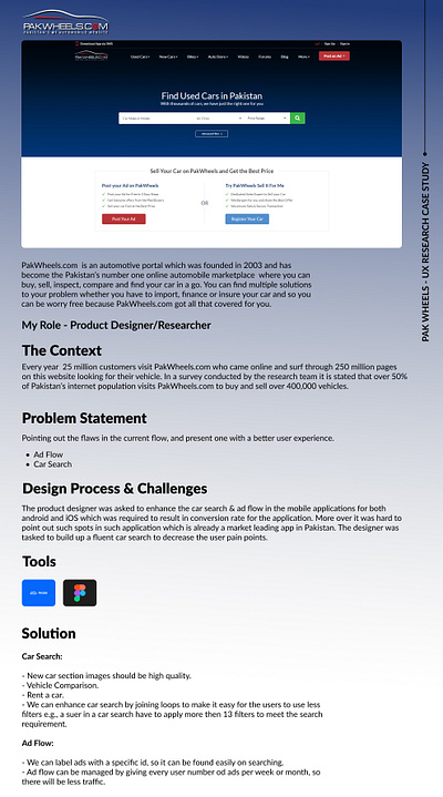 PakWheels - Case Study branding design figma graphic design logo ui ux vector xd