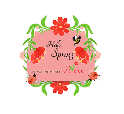 Spring badge badge design figma graphic design illustration spring
