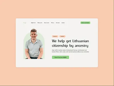 Landing Page About Getting Citizenship animation citizenship design interface landing product design residency ui ui design visa web design website