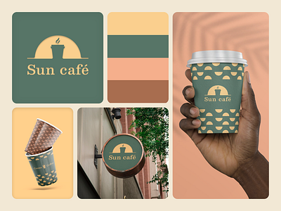 Sun café - Brand Identity Design brand identity branding design figma graphic design illustration logo