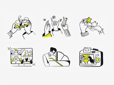 Workplace culture 2d handdrawn icons illustration illustrator parental leave public perception spotillustrations workplace culture