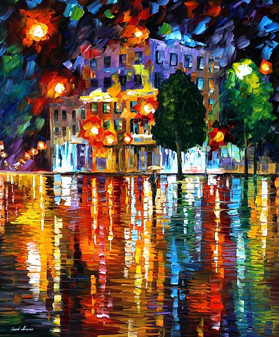 LOST SQUARE — oil painting on canvas leonidafremov