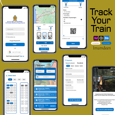 Revolutionizing Train Travel | Railway App appdevelopment railwayapp srilanka railway traintravel ui uidesign uxdesigners