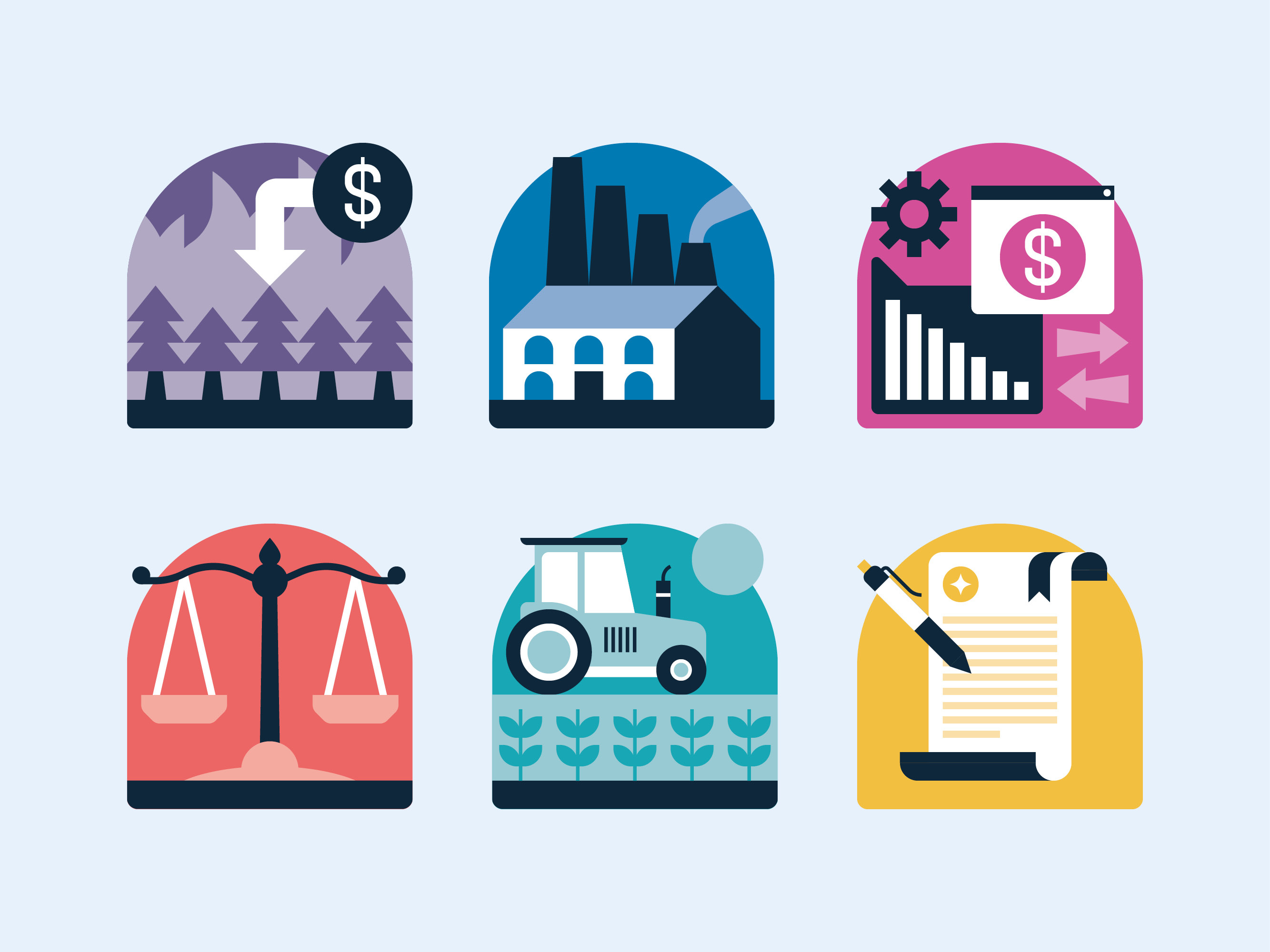 Example of Environmental Economics Icons