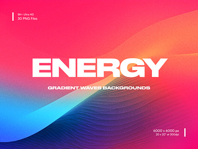 WP001 — Energy backgrounds digital waves energy gradient vibrant wallpaper