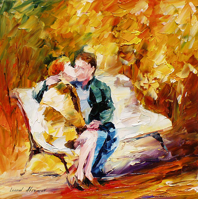 KISS ON THE BENCH leonidafremov