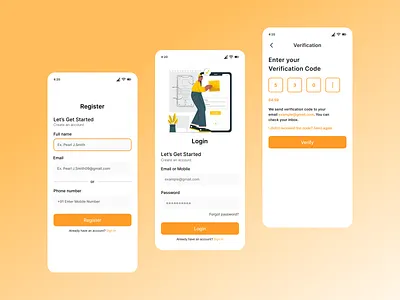Login Screen app branding design illustration typography ui