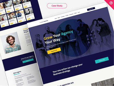 Digital Agency Website Design - Case Study case case study digital agency landing page landing pages mockup study tech technology ui uiux ux web design website design