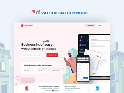 Khatabook on Desktop application ui illustration illustrator product design