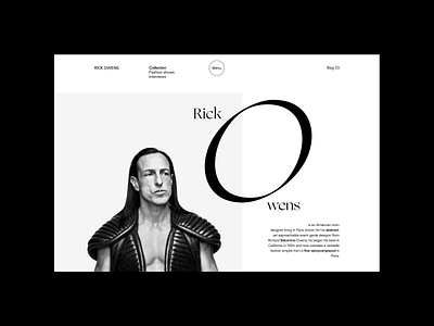 Rick Owens animation branding design graphic design illustration motion graphics ui ux vector