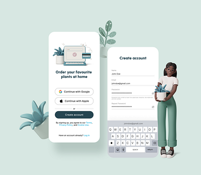 #DailyUI Sign Up app branding challenge clean design create account dailyui design figma illustration mobile sign up ui ux vector