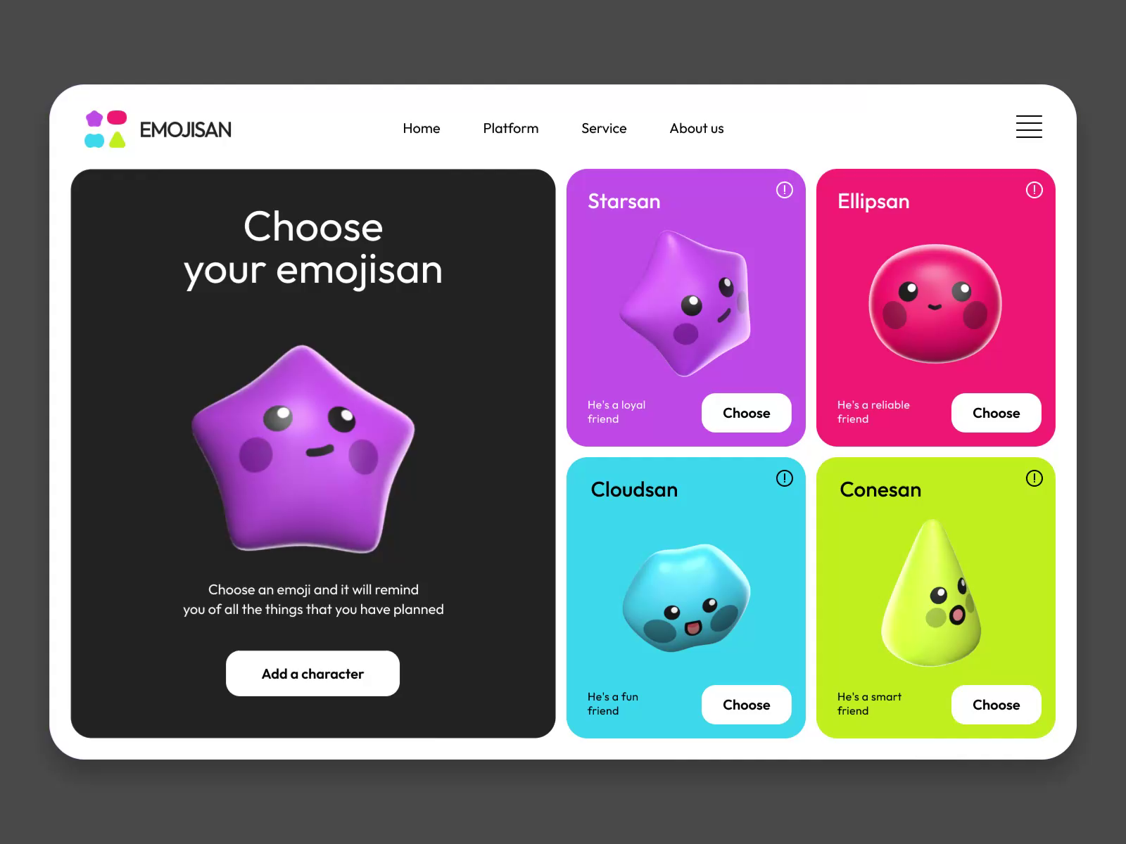 Example of Web | Emojisan
