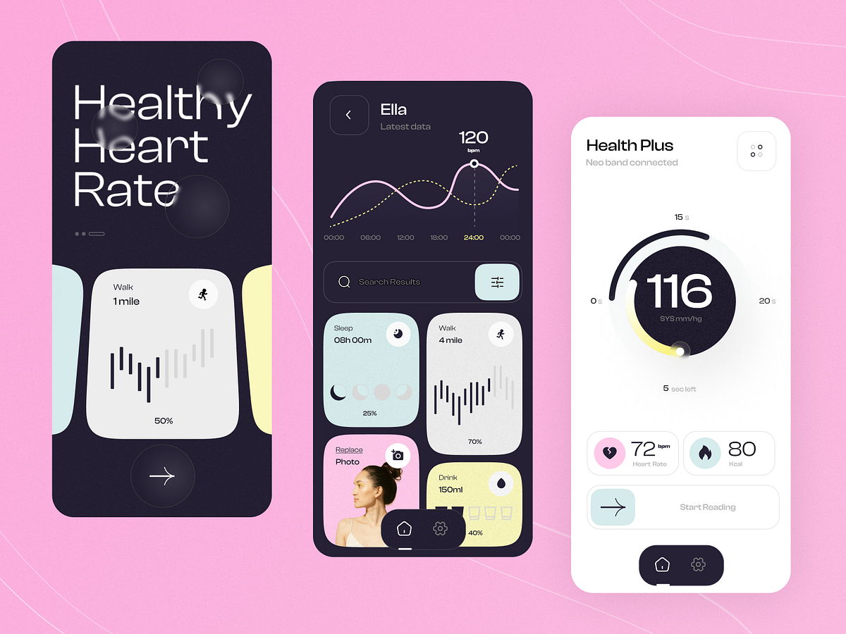 Fitness app design by Anastasia Golovko on Dribbble