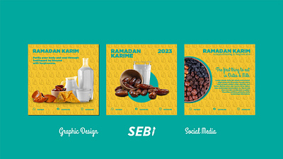 Social Media Post | Ramadan Karime branding dates design facebook graphic design intagram logo milk ramadan ramadan karime seb social media post براند تصميم شعار