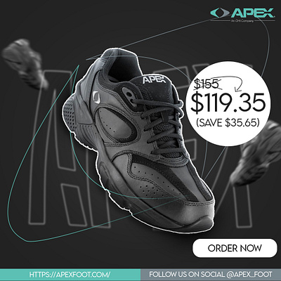 Apex Foot Shoe Banner design. Price Discount banner! banners design footwear gaming minimal product design shoes ui vector