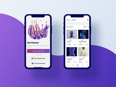 NFT Marketplace App app design marketplace mobile app design nft ui ux design