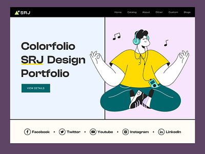 Design Colorful design fashion graphic design mockup website