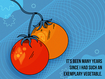 Ode to Tomatoes adobe illustrator blue cartoon colorful composition design digital illustration doodle drawing food fruit graphic design illustration illustrator quote shapes sketch tomato vector vegetable