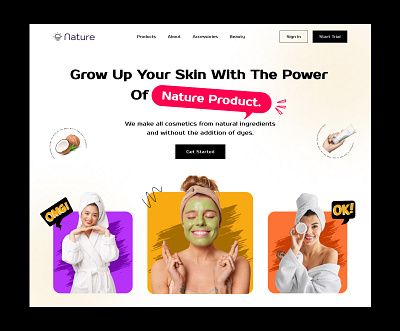 Skincare Landing Page aapdesign branding design figma heroscreen landingpage productdesign skincare trending design ui uiux web design website