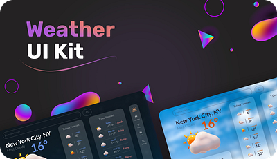 Weather Web Site UI Kit css figma figmadesign graphic design html ui uidesign uiux ux weather weatherapp webdesign website