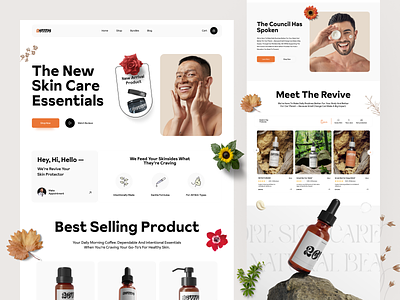 Skin Care Website beauty beauty care website beauty product clean cosmetics website cosmetology design landing page mockup orix product product design sajon skin care skincare web web design webdesign website website design