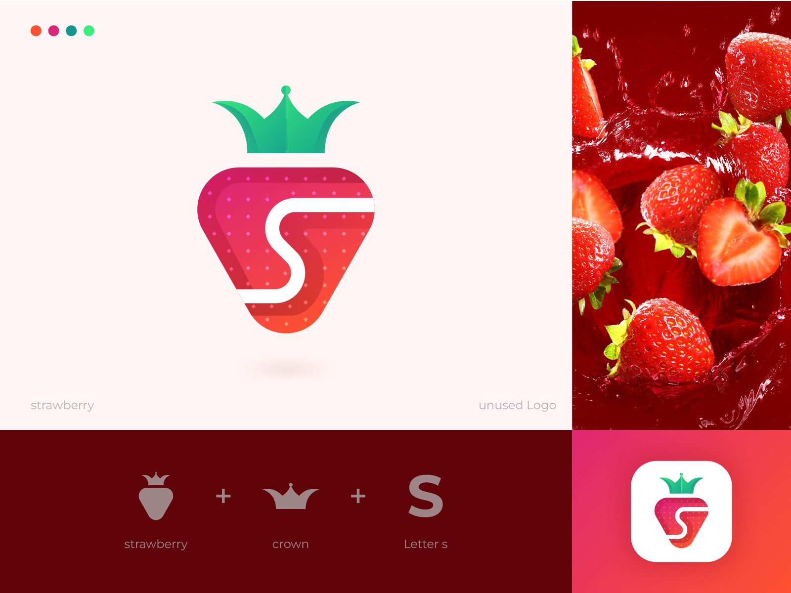 Strawberry Logo by Design Lab on Dribbble