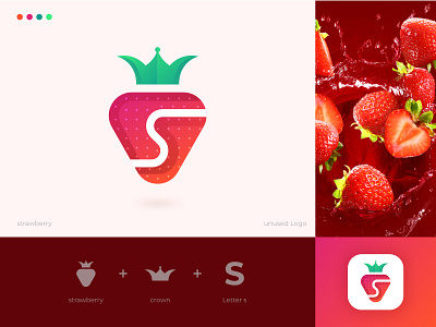 Strawberry Logo branding design gradient graphic design logo logo 3d logo canada logo design logo idea logo usa modern gradient logo modern logo s logo strawberry strawberry logo vector