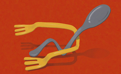 My Daily Challenge #17 2d concept design fork illustration procreate spoon