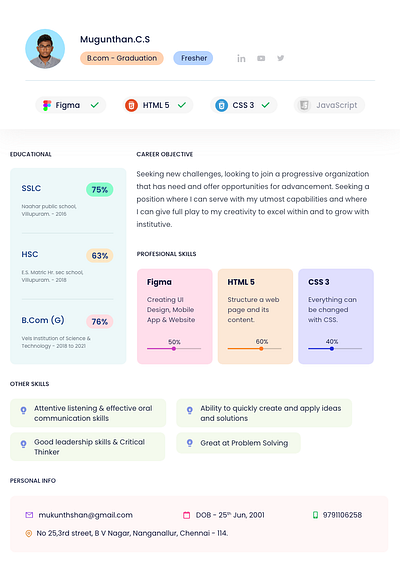 Design portfolio app