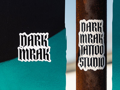 Dark Mrak - type stickers showcase branding dark logo mrak stickers type
