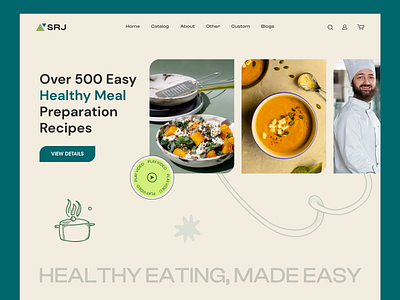 Food website design design food graphic design health mockup website