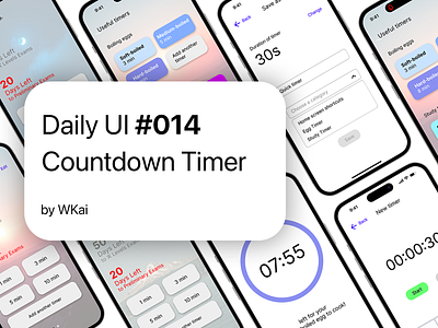 Daily UI #014. Countdown Timer. app dailyui dynamic island egg timer pomodoro student study ui ux