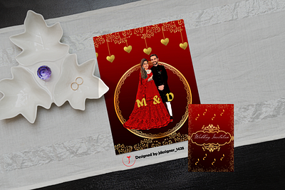 WEDDING INVITATION CARD design graphic design illustration