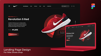 Nike Shoes Shop - Landing Page Design figma landing page landing page design ui